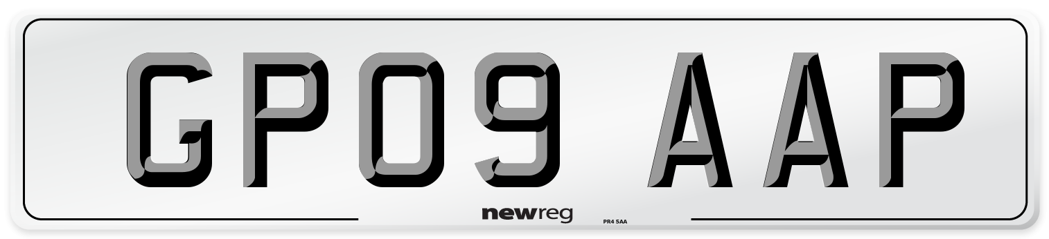 GP09 AAP Number Plate from New Reg